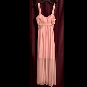 Light Pink High Low dress -beaded